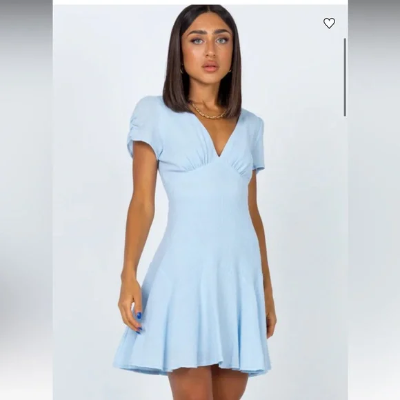 princess polly sting mini dress The Sting Mini Dress Baby Blue, US 0 / Baby Blue